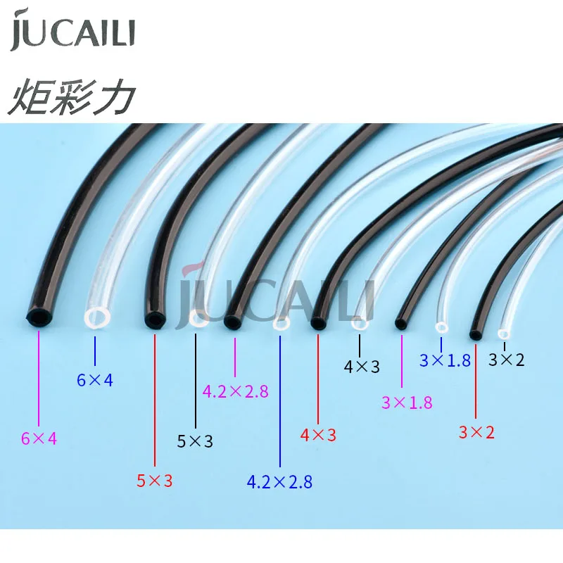 Jucaili 10 m/lote tubo de tinta solvente 4 linhas tubo alimentação para peças sobresselentes a jato tinta impressora sistema tinta linha tubo mangueira