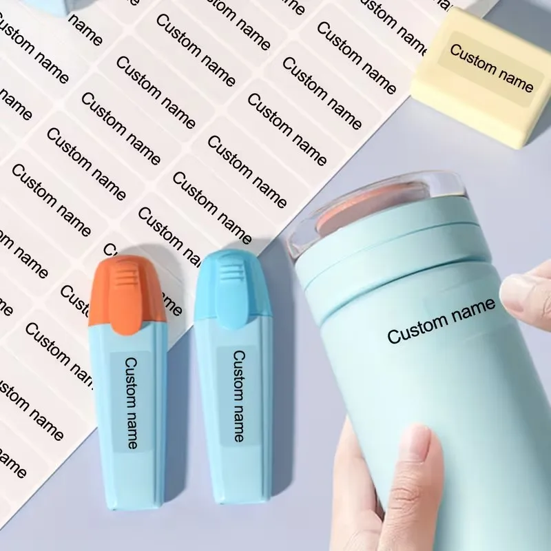 Self-Adhesive Personalized Name Tags Text/Numbers, Self-Defined Labels Stickers for School Supplies, Office, Bottles,Boxes