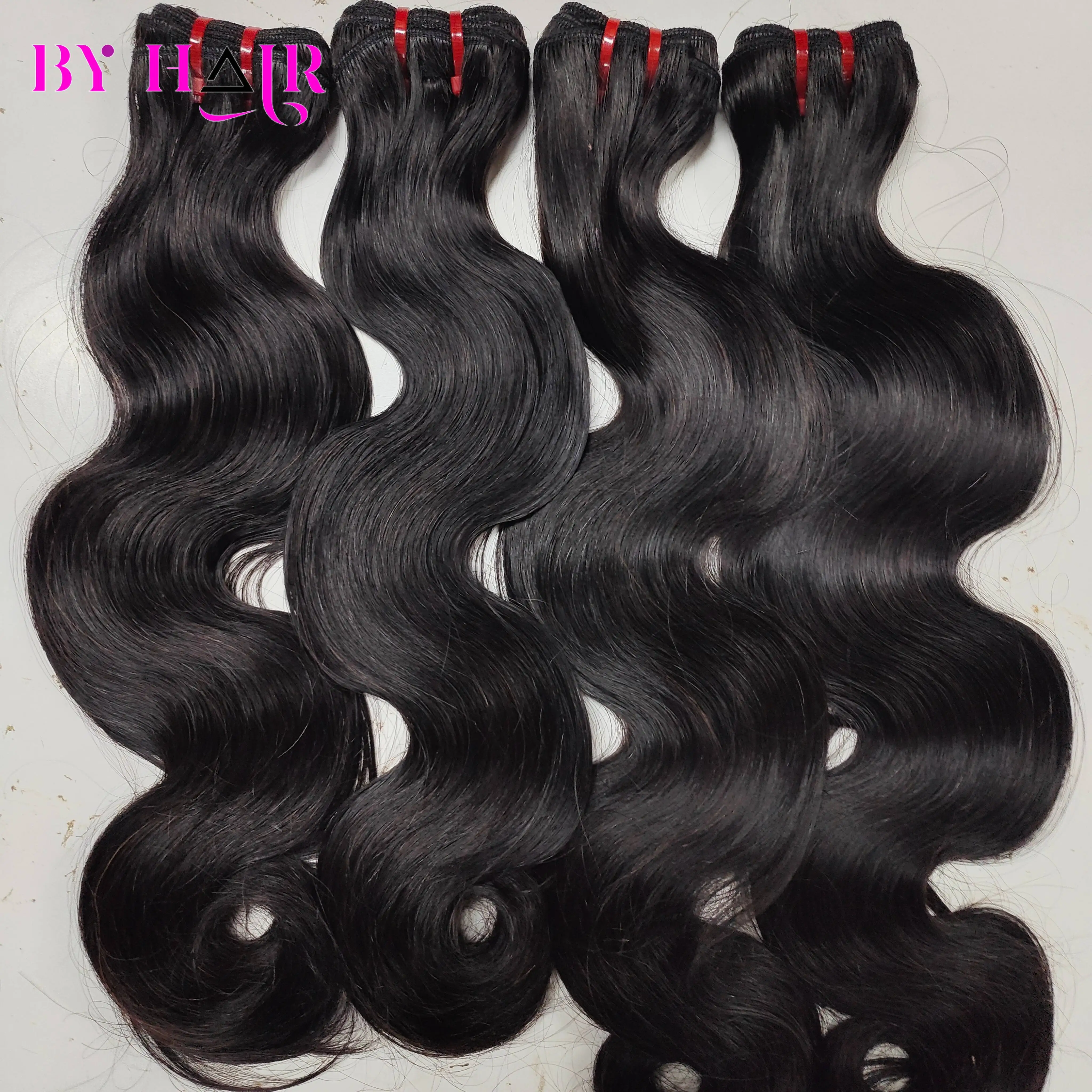 15A Super Double Drawn Virgin Body Wave Bundles Raw Human Hair Bundles Vietnamese Hair Thick Human Unprocessed Hair Extensions