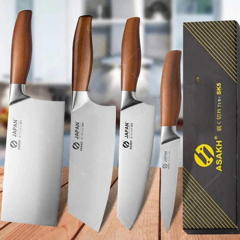 Profesjonalny japoński zestaw noży kuchennych ze stali nierdzewnej filet rybny tasak do mięsa nóż szefa kuchni krojenie Santoku nóż narzędzia kuchenne — zdjęcie 2