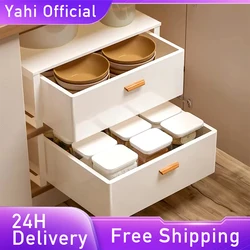 Microwave Oven Storage Rack Holders Kitchen Pull Shelving Rack Countertop Desktop Supplies Seasoning Storage Basket Organization