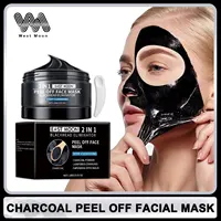 Mascarilla eliminadora de espinillas de carbón de bambú, limpieza profunda, purificadora de poros, crema exfoliante para Control de aceite, mascarilla de barro para el cuidado de la piel