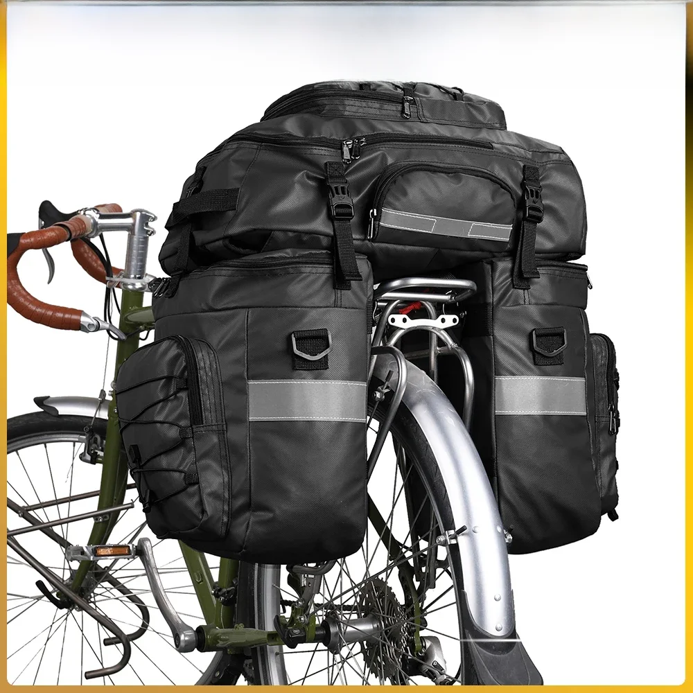 AliExpress Rhinowalk Bicycle Bag Waterproof 65L Pannier Bag 3 in 1 Bike Rear Seat Bag Big Capacity Cycling Luggage Saddle Backpack