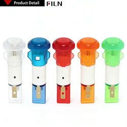 FILN 220v indicator light 10mm plastic signal lamp red yellow blue green white 12v 24v 110v led lamp