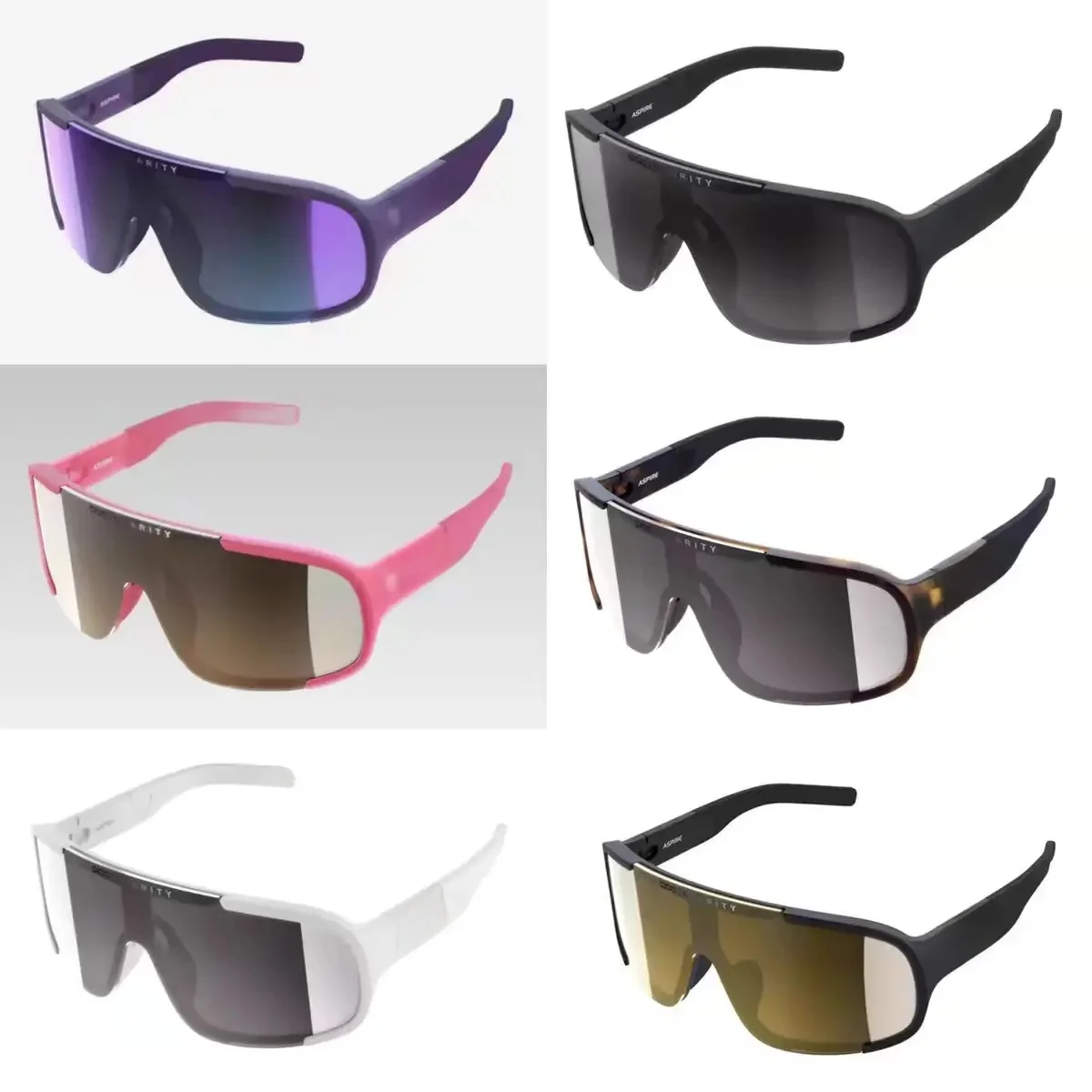 AliExpress POC 6 colour ASPIRE   uv400 tr90 Mountain bike Road bike Outdoor sports myopia eye protection windproof riding glasses