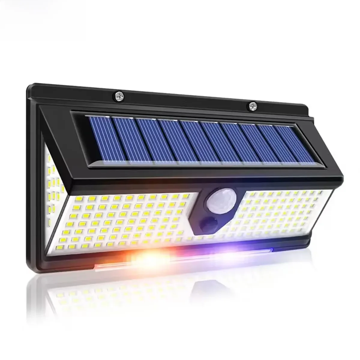 190 led zonne-energie led-licht buiten tuindecoratie wandlamp met 4-modus IP65 waterdicht zonne-bewegingssensor licht voor tuindeur - afbeelding 2