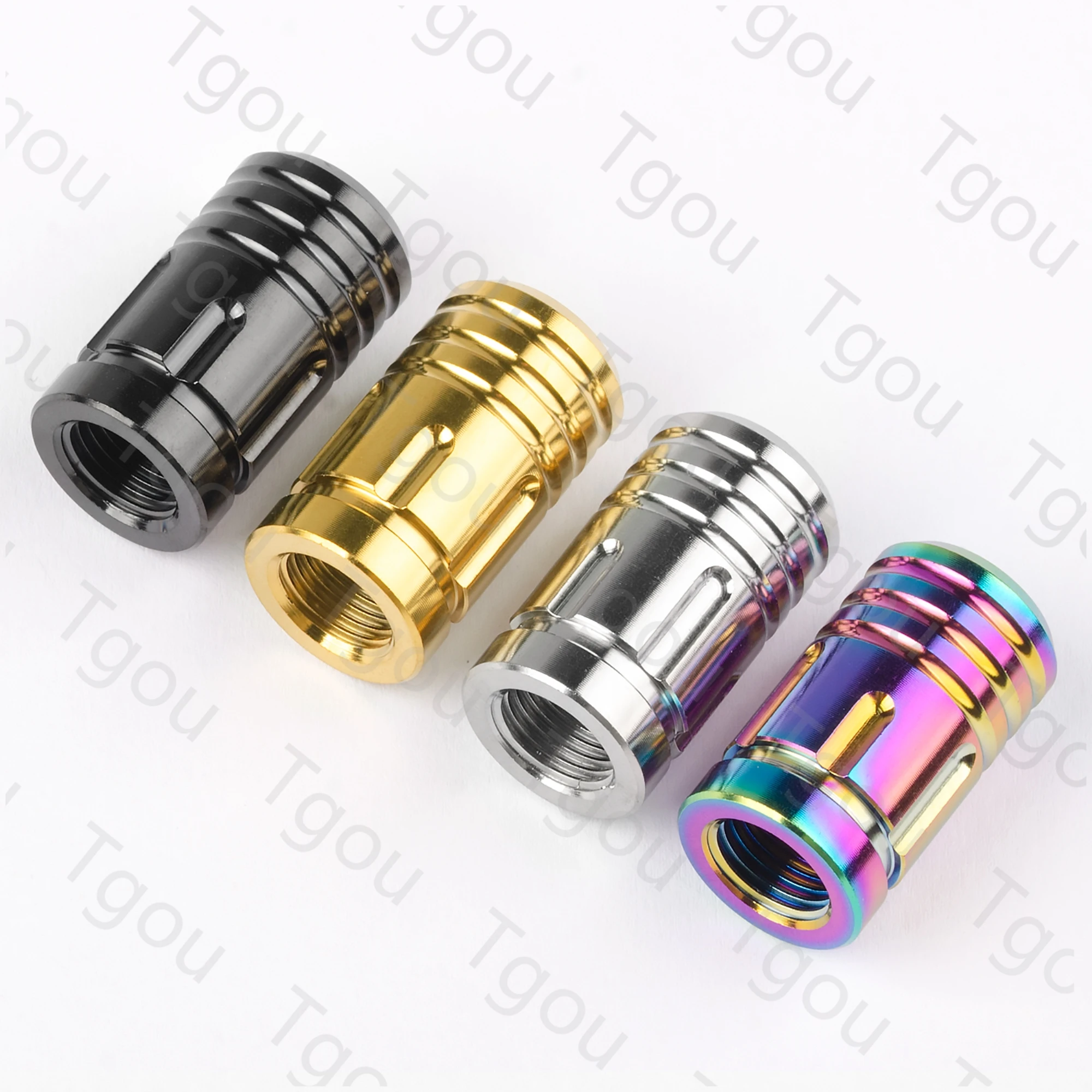 Tgou Titanium Alloy Inclined Chute Valve Cover for Road MTB Bike Wheel Dust Valve Tire Dust Cover 6pcs