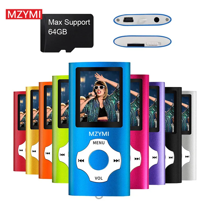 MZYMI M230 MP3 Bluetooth Player FM Radio Portable HiFi stereo ebook Learning Walkman Pocket Audio Multi-language Setting