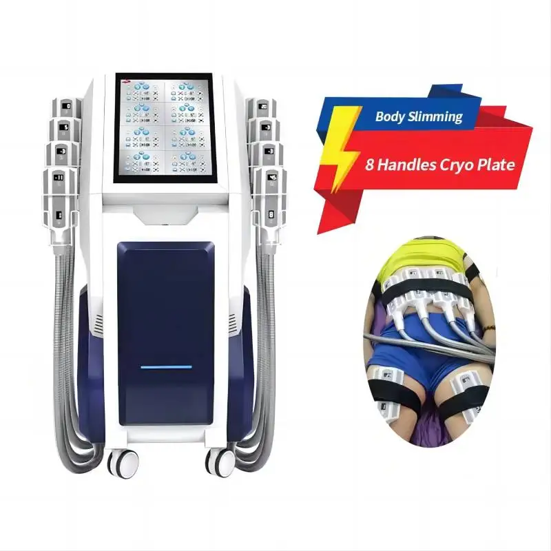 Professional 8 Cryo Plates Body Slimming Machine Fat Freezing Weight Loss Body Contouring Cold Slimming Beauty Equipment