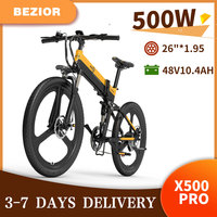 Bezior X500 PRO Electric Mountain Bike 26inch Magnesium Wheel Spoke Wheel 48V10.4ah Battery Folding Bike Max Speed 35km/h
