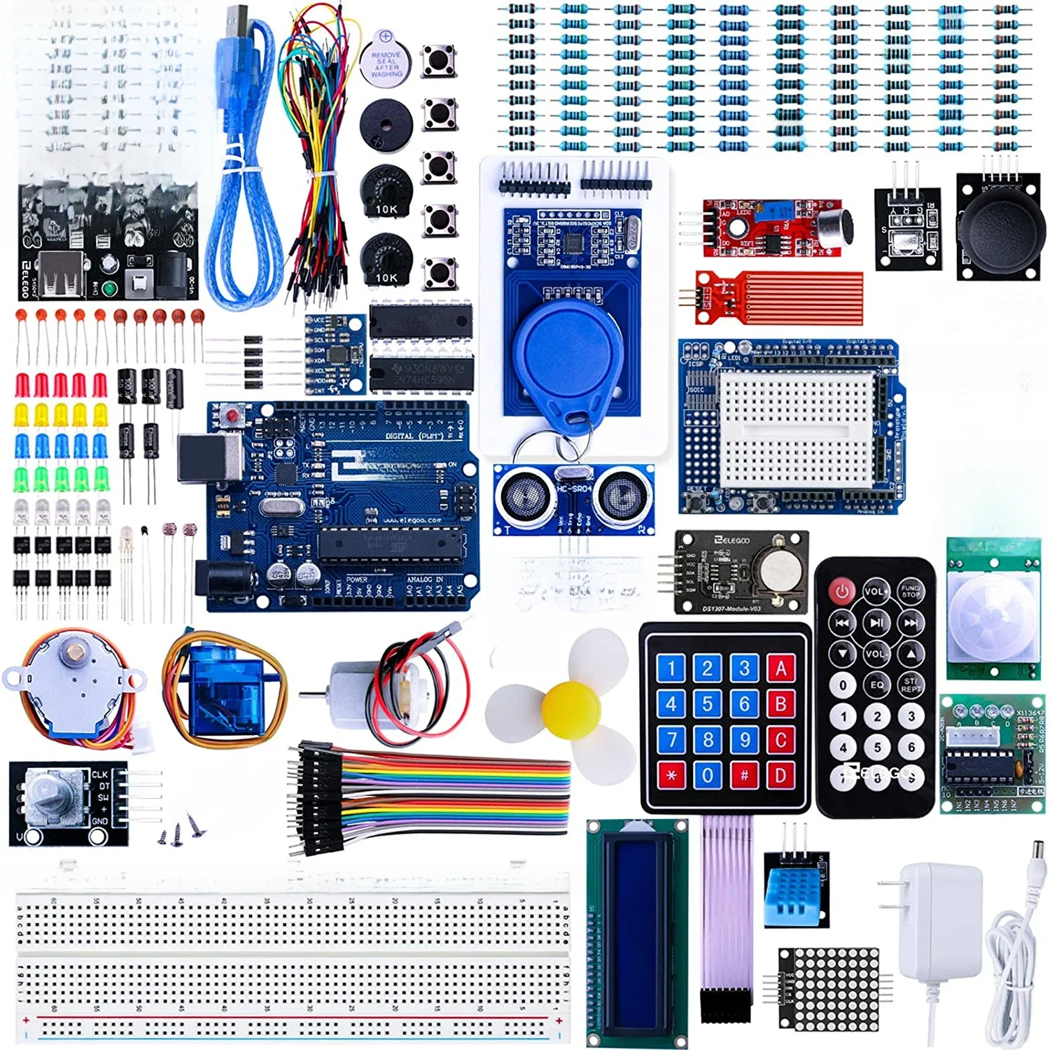 ELEGOO UNO R3 Project Meest complete starterkit met handleiding Compatibel met Arduino IDE (63 items) DIY elektronische kit - afbeelding 2