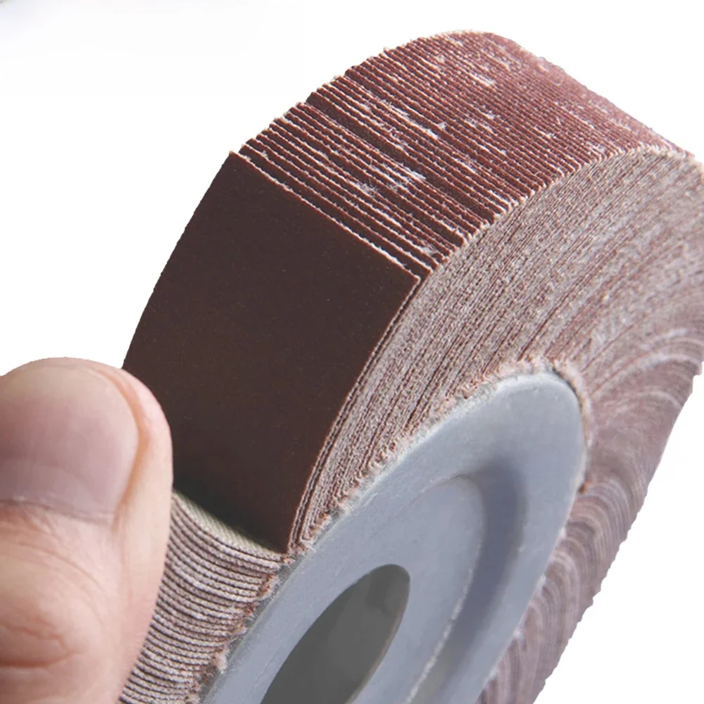 150x25mm otwór kołnierz listkowa ściernica tlenek glinu ściereczka szlifierska Mop ścierna tarcza polerska do metalu drewno grubość 25mm — zdjęcie 2