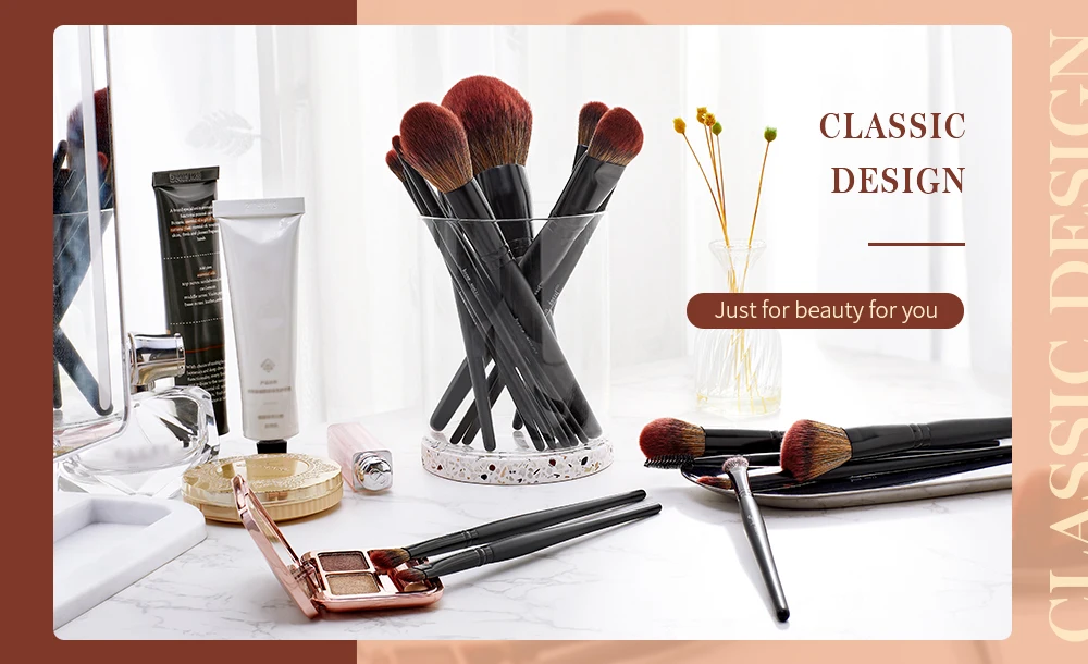 Jessup Make-up-Pinsel-Set, 3–21 Stück, Premium-Synthetik, großer Puder, Foundation, Concealer, Lidschatten, Eyeliner, Spoolie, Holz, T271 – Detail 5