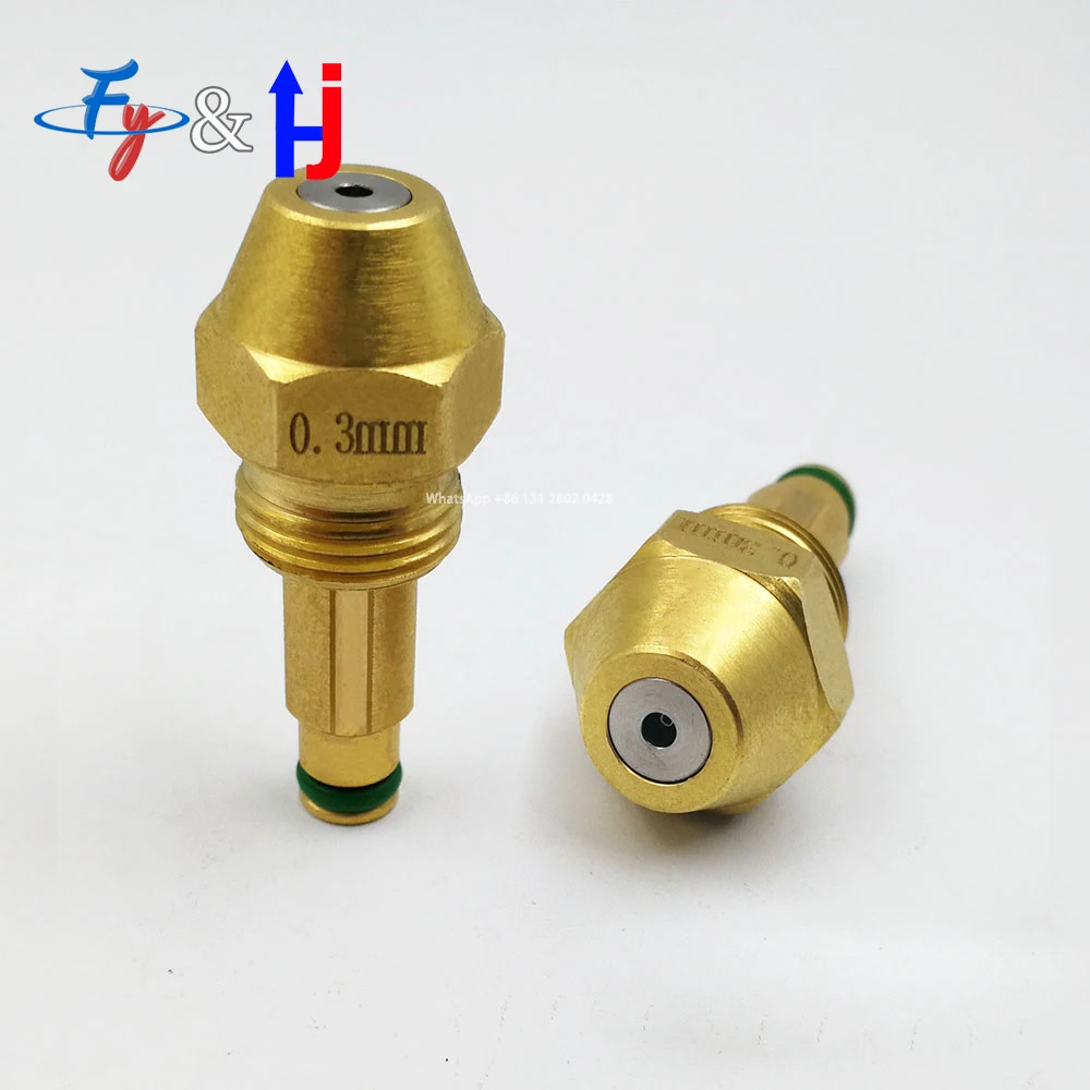 Brass Siphon Waste Oil Burner Nozzle, Diesel Heavy Fuel Jet, Cone Spray, Air Atomizing, Industry Boiler Combustion Injector