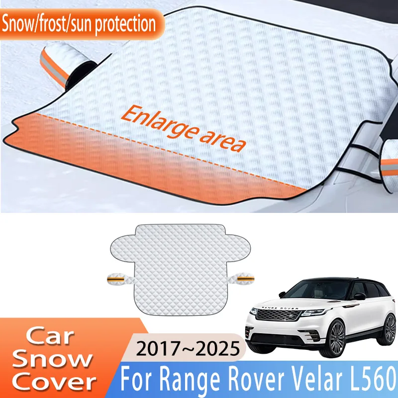 Car Accessories For Range Rover Velar L560 2017~2025 Front Windscreen Snow Cover Ice Frost Sun Protector Waterproof Auto Parts