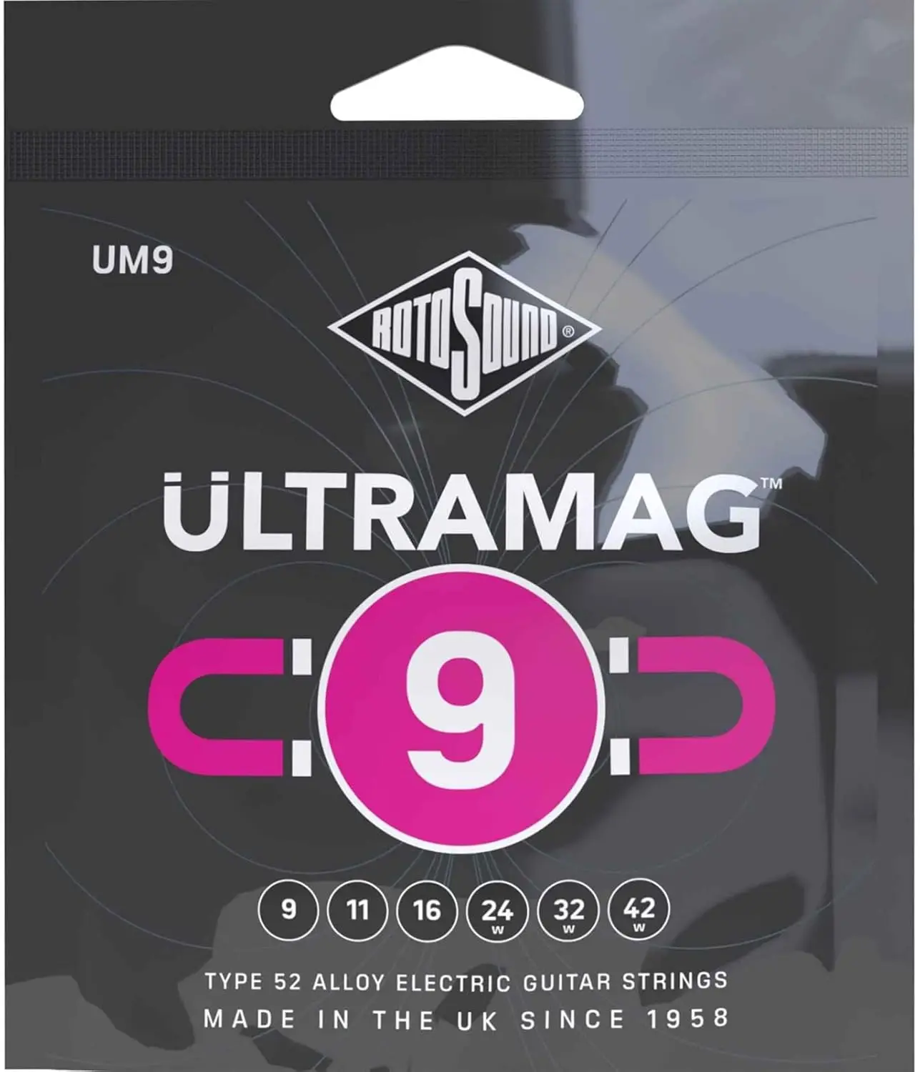 Cordas para guitarra elétrica Rotosound Ultramag – UM9 / UM10 / UM11 – Liga tipo 52