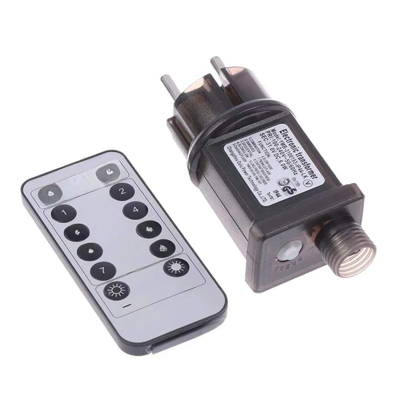 Adaptateur de pilote de lampe LED avec télécommande, éclairage laser étanche, SELV, prise UE, AC 220V à 31VDC, 6W, 8 fonctions, IP44