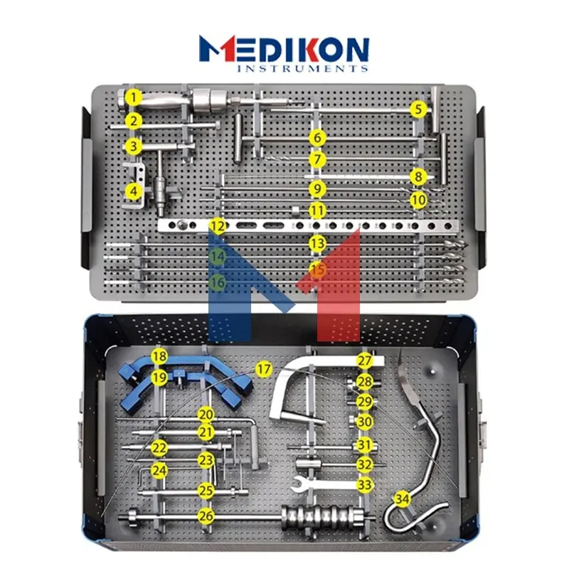 Alemão Dental intramedular prego Instruments Set, Ortopedia Cirurgia Implantes, Humeral osso bloqueio, Novo