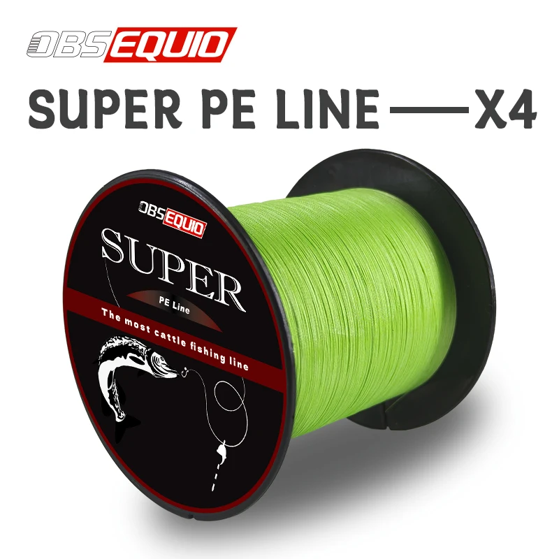 

OBSEQUIO X4 Strands Fishing Line 300/500M Braided PE Fishing Strong Fishing Line Multifilament Durable Fishing Line Tool