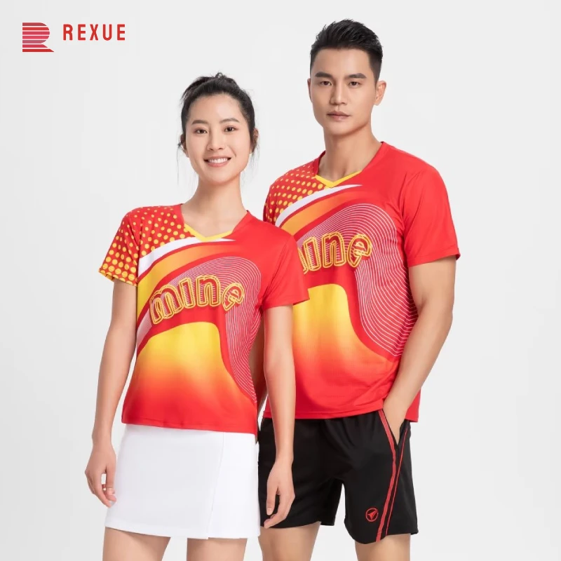 Men Women Badminton Short Sleeves T-Shirt Training Tracksuit Tees Pants And Skirts Children Running Tennis Bowling Clothing