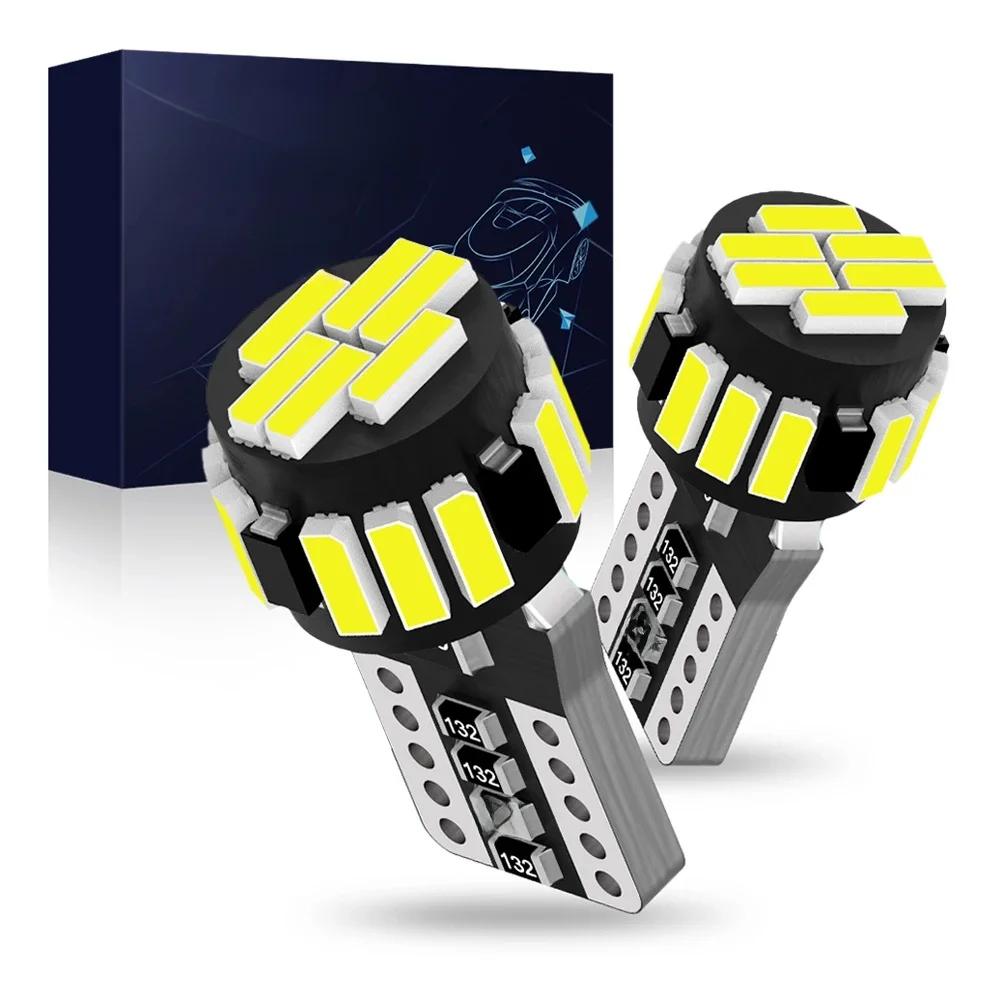 2 sztuk AUXITO T10 LED żarówka samochodowa Canbus bez błędów W5W LED Lights oświetlenie wewnętrzne pozycja lampa sygnalizacyjna postojowa 12V — zdjęcie 2