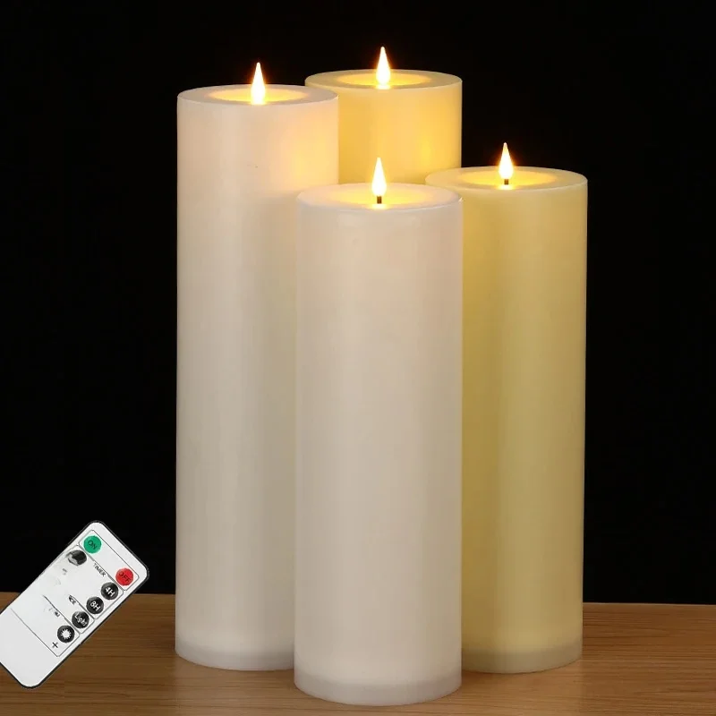 Świeca bezpłomieniowa 35cm 30cm, lampa okienna, realistyczny ruch płomienia, wosk, wodoodporna, przenośna lampa atmosferyczna na patio, werandę. — 2
