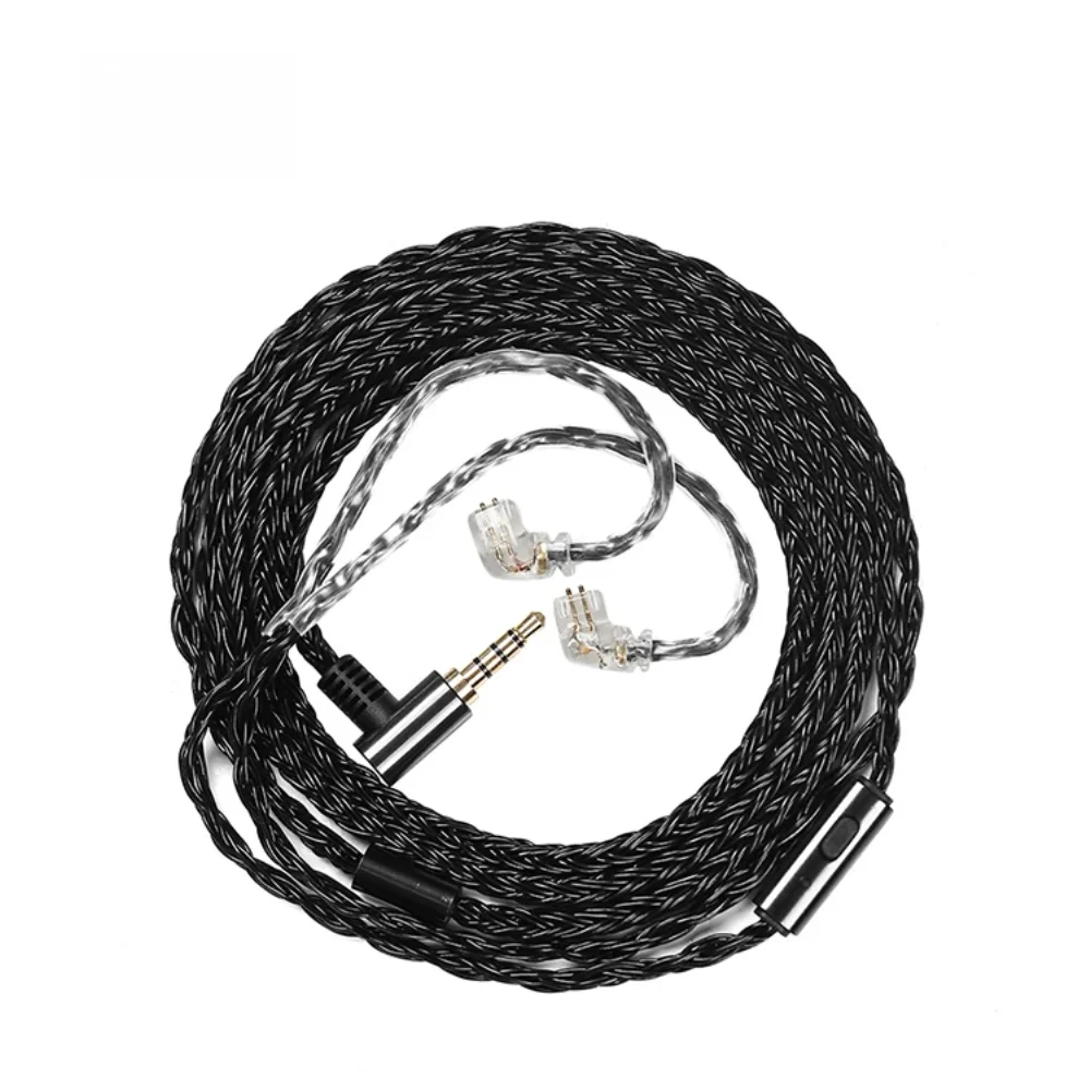 JCALLY JC16S 16 Strand 5N OFC HIFI Earphones Upgrade Cable With Mic Wire 0.78 MMCX QDC PIN for EDX Pro ZS10 PRO Castor Zero MT1 — zdjęcie produktu 7