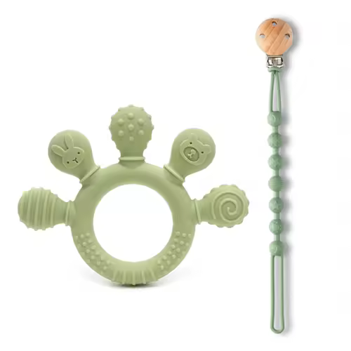 erduo Silicone Baby teether anxiety teething toys 0 12 months chew beads sensory gum relief soother - Image 19