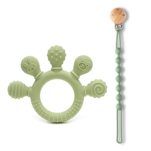 erduo Silicone Baby teether anxiety teething toys 0 12 months chew beads sensory gum relief soother - Image 19
