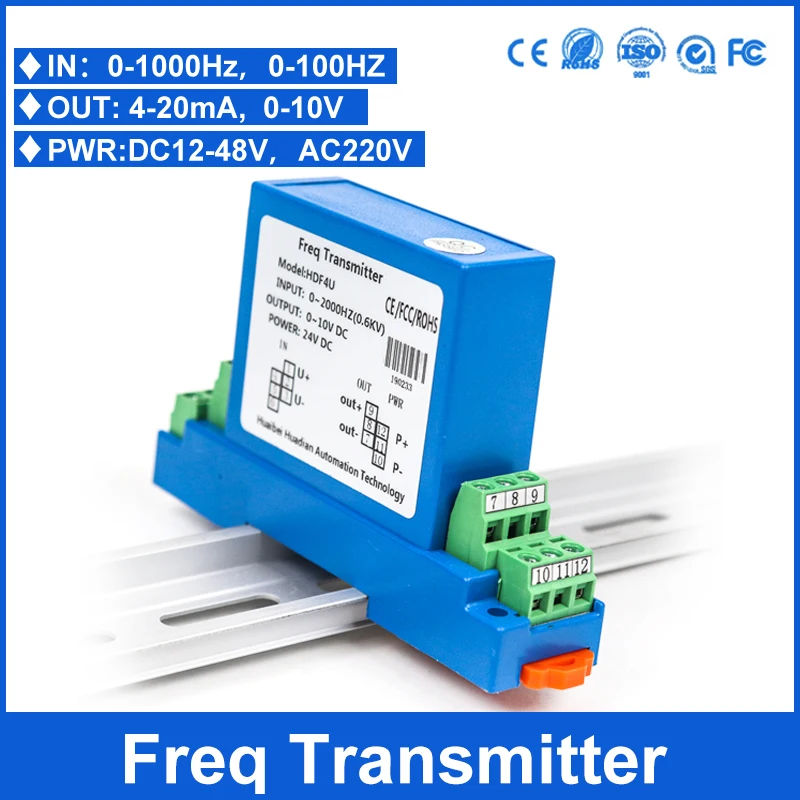 AC DC Current Voltage Power Frequency Transmitter Single-phase Transmitter Output 4-20mA Signal