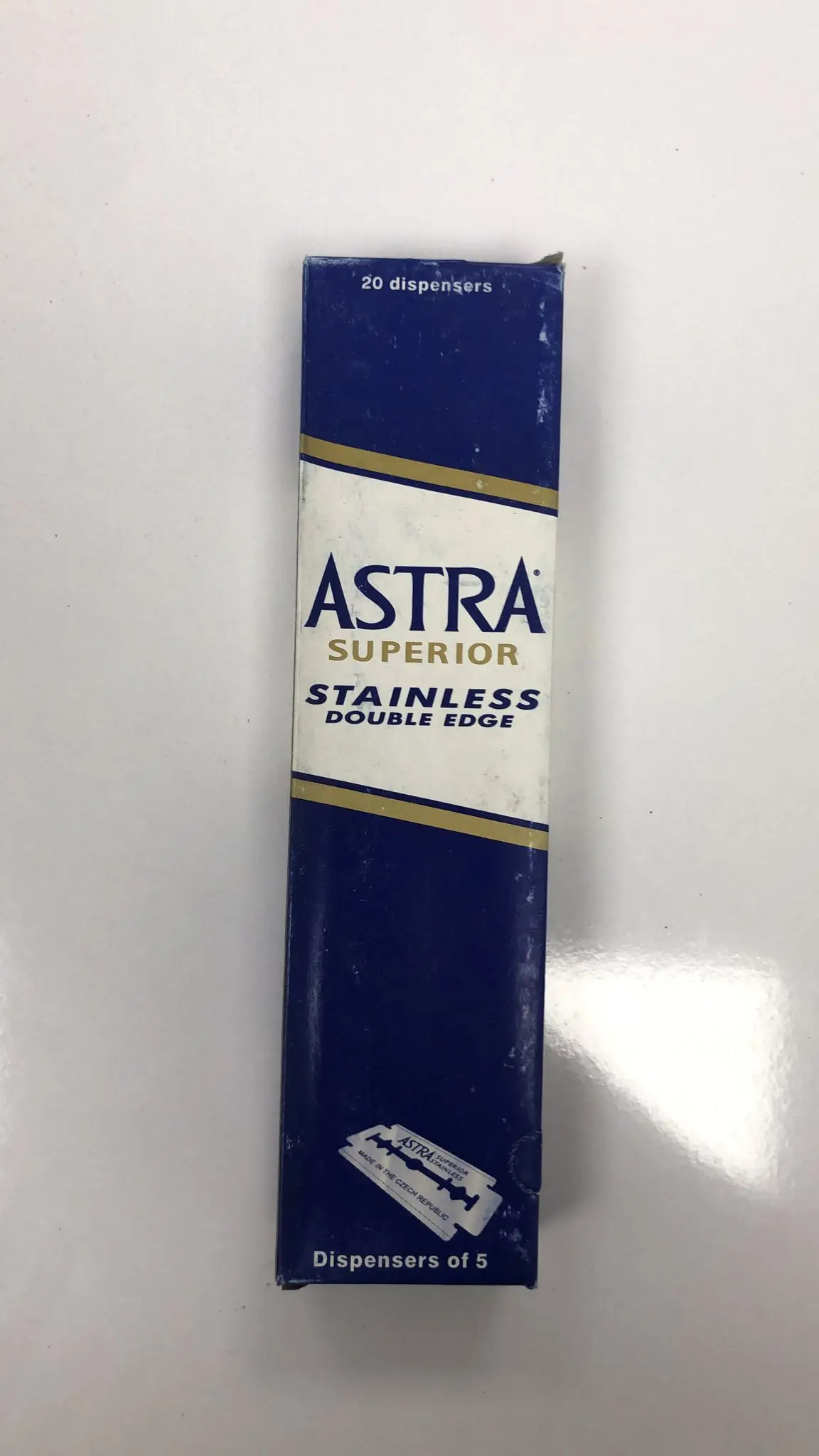 Old Astra Superior Stainless Double Edge Safety Razor blades 1980-2000 production year.