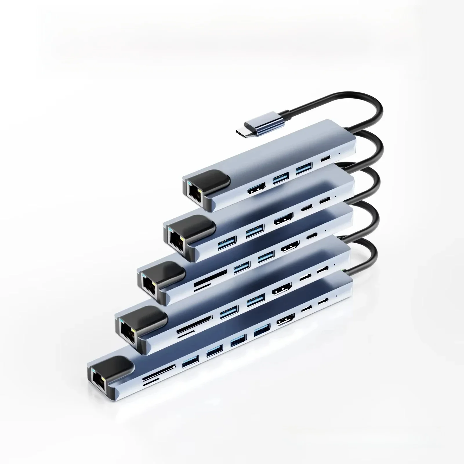 Rozgałęźnik USB typu C Thunderbolt 3, stacja dokująca do laptopa z Macbook Air M1 iPad Pro RJ45 HDTV — zdjęcie produktu 7