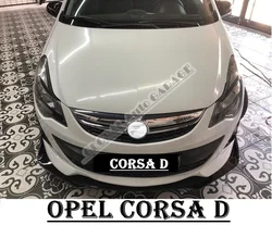 For Opel Corsa D Front Bumper Attachment Lip 2007-2020 Piano Glossy Black Splitter Diffuser Universal Spoiler Bumper