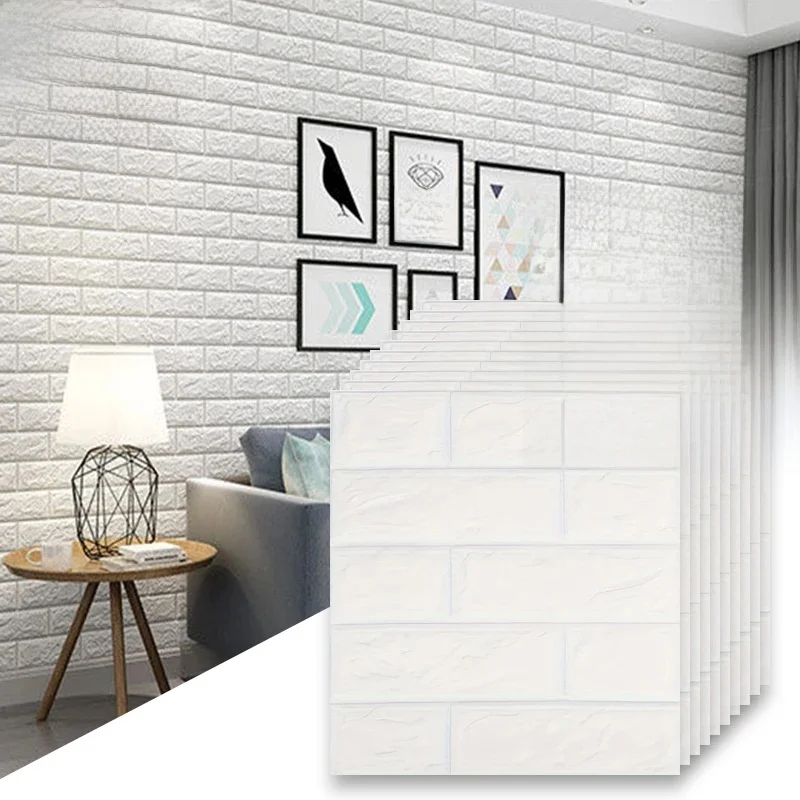 40 Stuks 38.5X35 cm Imitatie Baksteen Behang zelfklevende Waterdichte vochtbestendige Woonkamer Slaapkamer Wanddecoratie - afbeelding 2