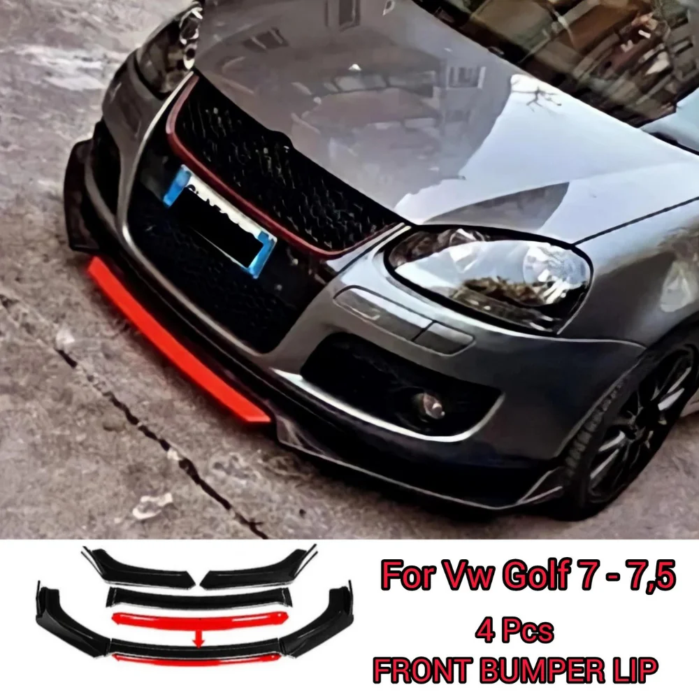 For Volkswagen Golf 7-7,5 Front Bumper Lip Skirt Lip Set 14 Pieces Bumper Holder Gift Car Accessories Flap Spoiler Modified