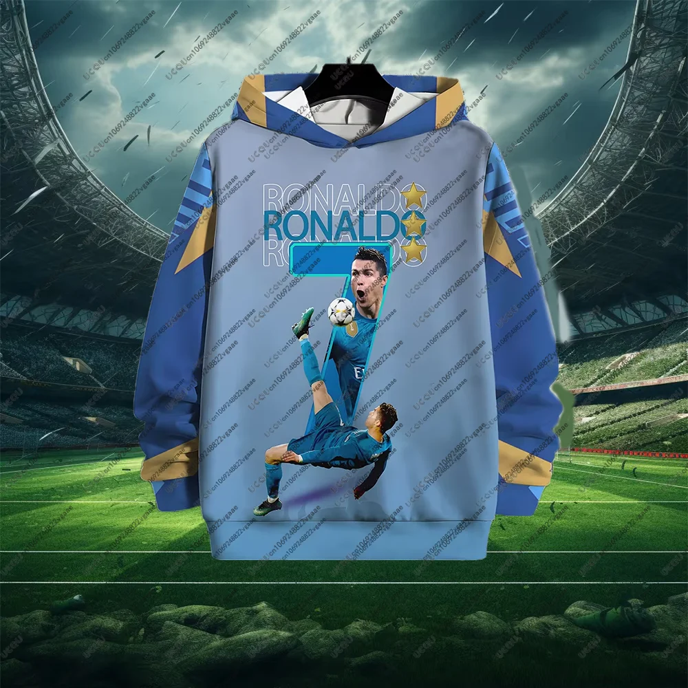 كرة القدم جيرسي المحملة الرجال الذكور هدية أعلى تي شيرت أعلى رونالدو البلوز 7 كرة القدم عارضة الصبي هوديي شنق هوك الذهب رأسا على عقب #1