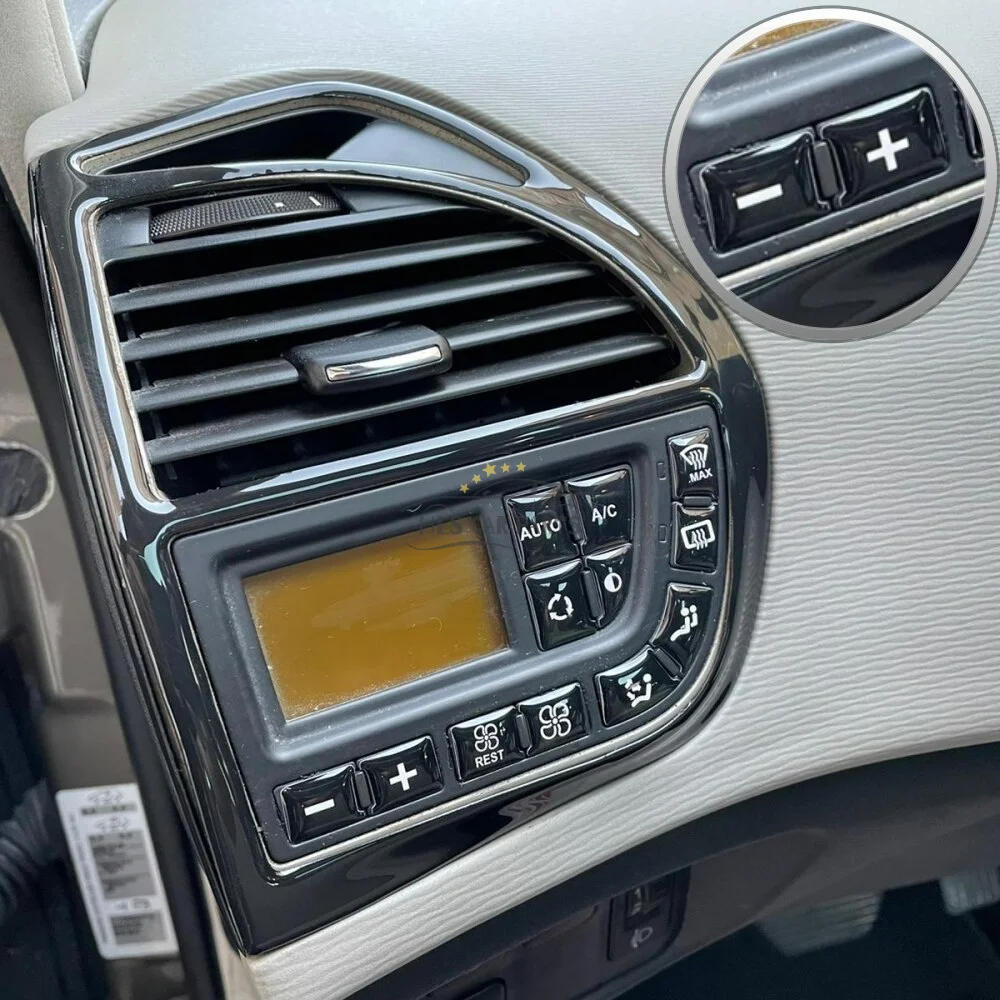Button Sticker for C4 Grand Picasso 2007-2012 Models Black Color Climate Control Panel Replacement Renovation Set Free Shipping
