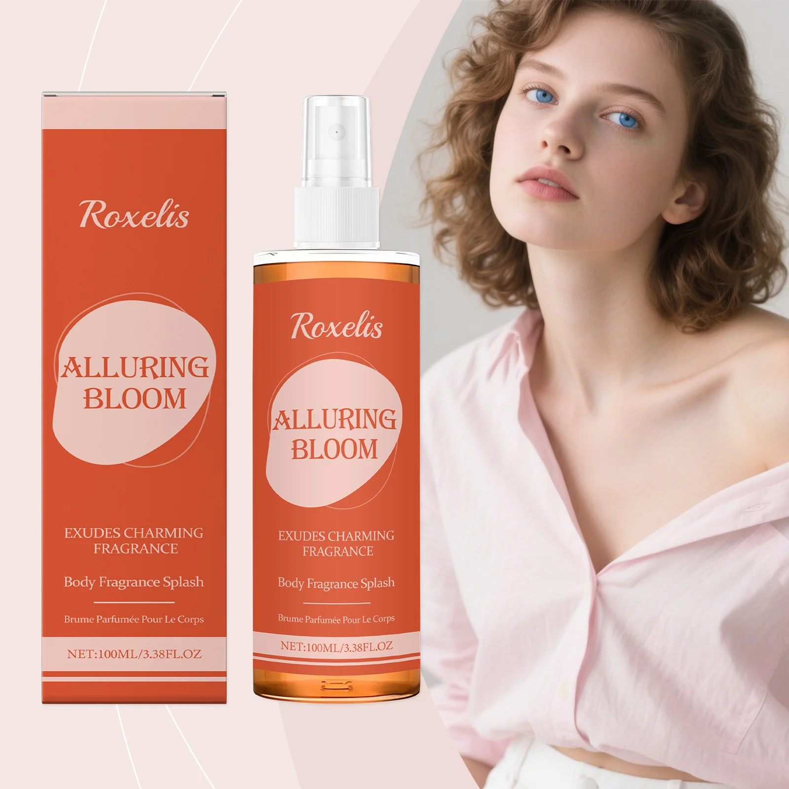 

Roxelis 100 мл Янтарный парфюмерный спрей для тела, стойкий освежающий аромат, привлекательный феромон для свиданий, очаровательный янтарный парфюм