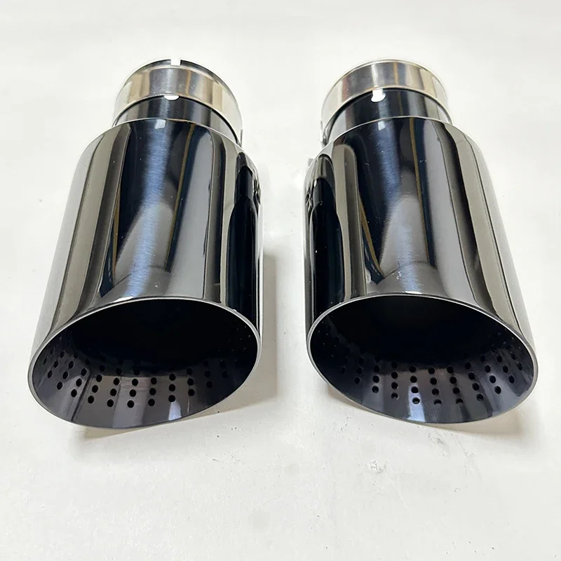 1 pièce Embout d'échappement en acier inoxydable noir titane, grand diamètre 101mm 114mm, pour système de silencieux de voiture ouvert, embout de sortie AK punch