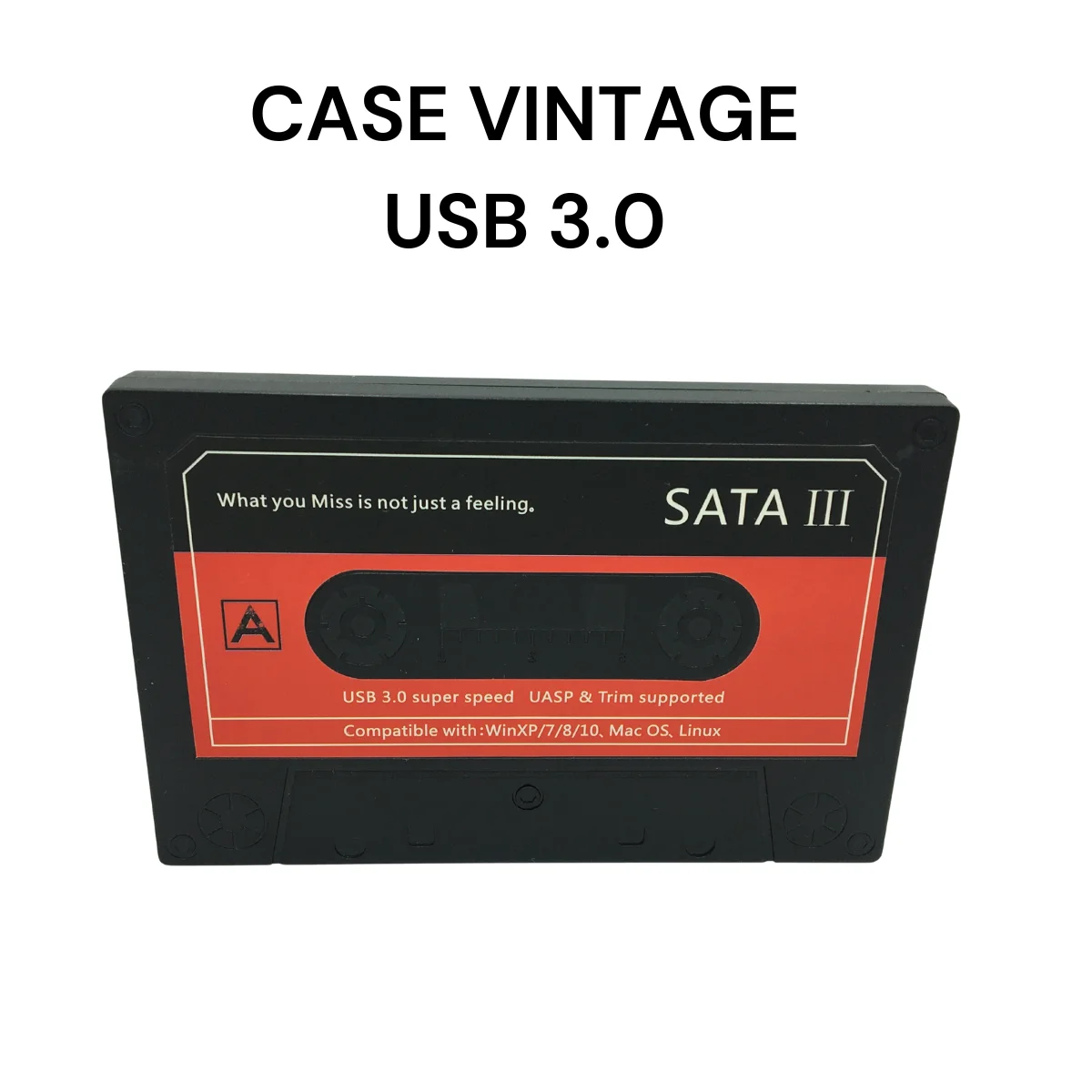 Case HD Externo 2.5 Vintage USB 3.0 com Hd 1Tb + Estojo