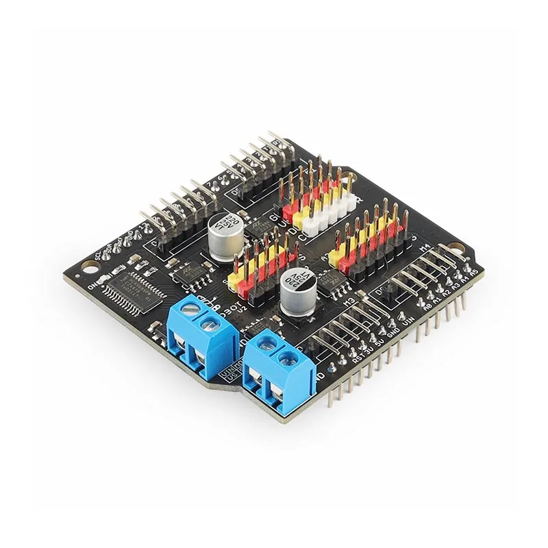 

IIC моторный привод I2C Модуль 4WD шасси 4-сторонний моторный привод Плата расширения uno pca9685