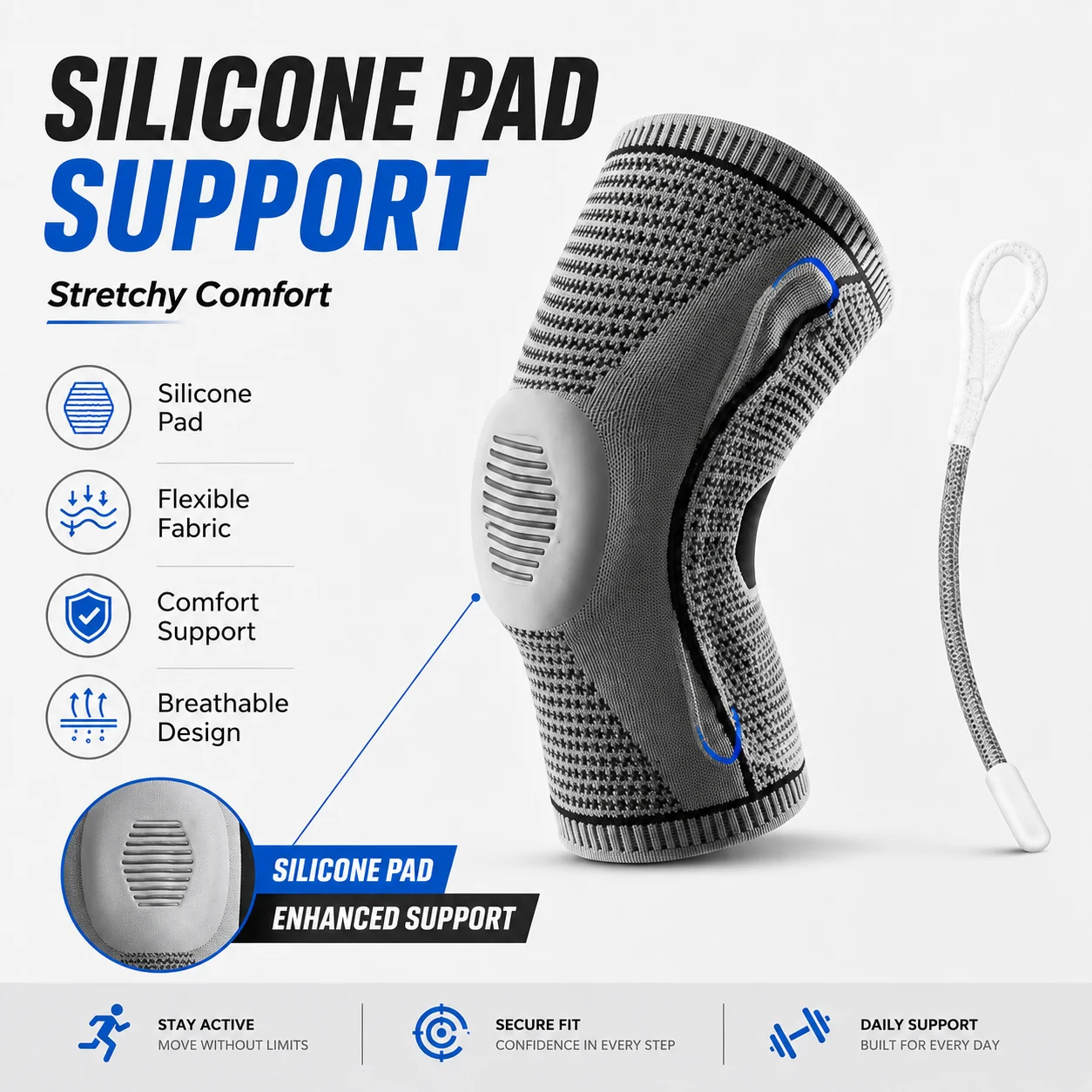 ปลอกรัดเข่าสำหรับกีฬา ระบายอาก - Compression Sleeve Calf บทวิจารณ์และราคา
