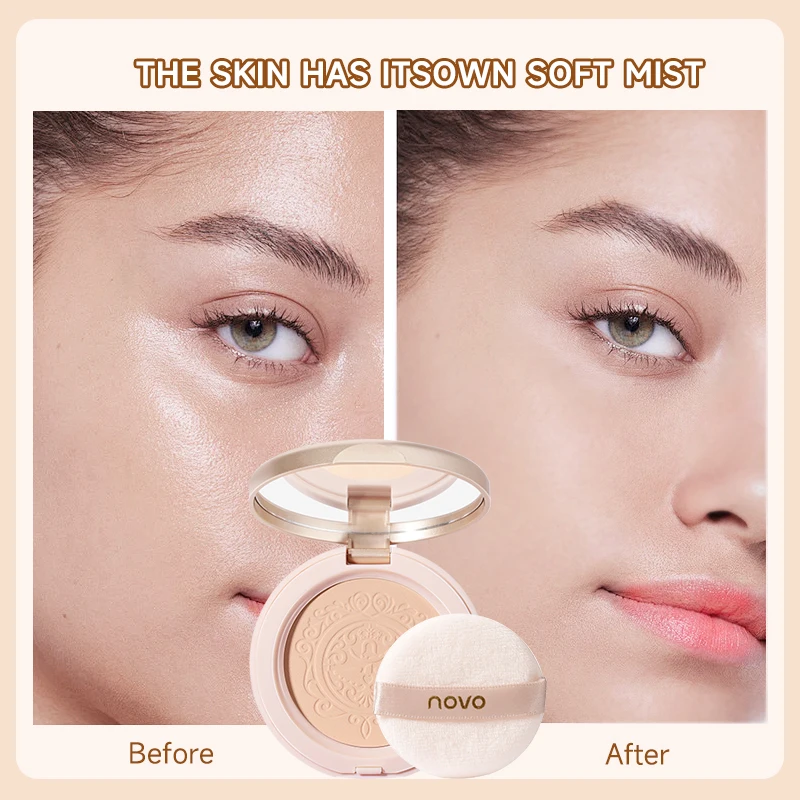 بودرة أوروبية غير لامعة منقوشة، مقاومة للماء والعرق، تدوم طويلاً، مسامية، مطحونة بدقة، مكياج ناعم للبشرة