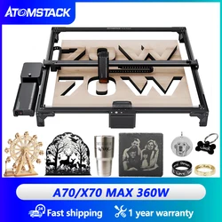 Atomstack A70 X70 Max 360W Laser Engraving Cutting Machines High Performance 70W Output 850*800Mm With Air-Assisted Autofocus