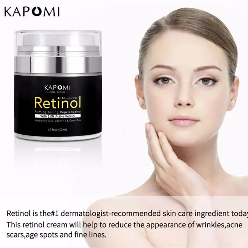 

Kapomi Anti Aging Remove Wrinkle 2.5% Retinol Moisturizer Face Cream Hyaluronic Acid Vitamin E Collagen Smooth Whitening Cream