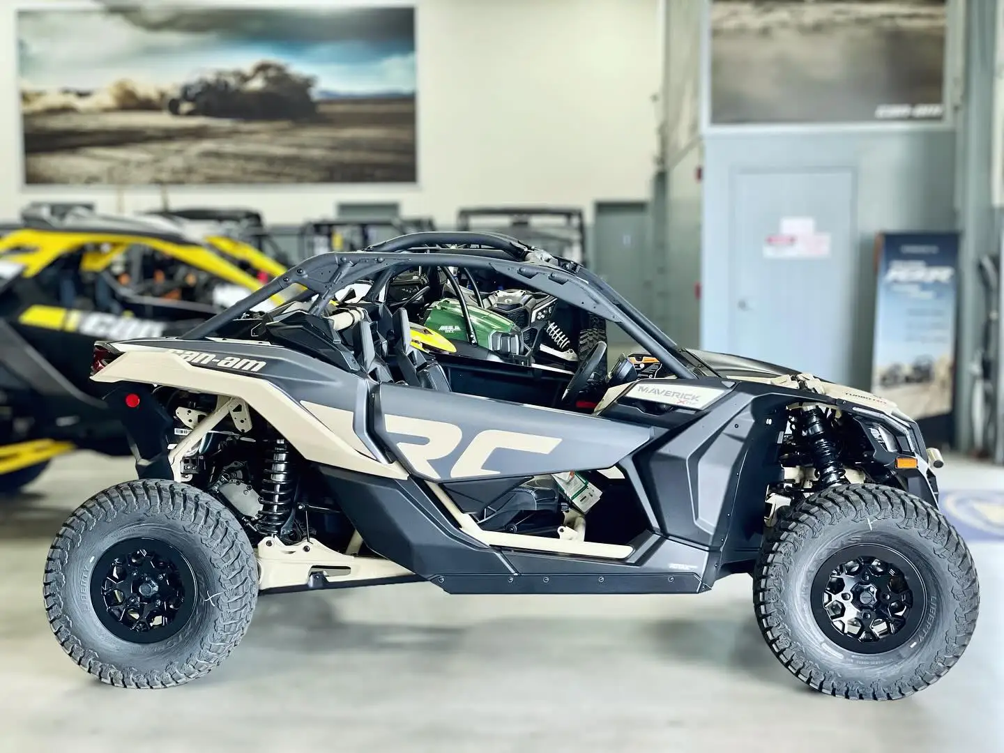 

NEW MODEL 2023 CanAm Maverick X3 X RC Turbo RR 64 (Mineral Gray/Desert Tan) 2-seater SXS UTV