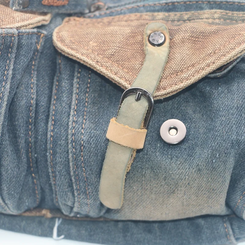 Casual Denim Handbags for Women Clutch Bag Jeans Buckle Belt Messenger Bags Crossbody Womens' Pouch Shoulder Bag - Image 5