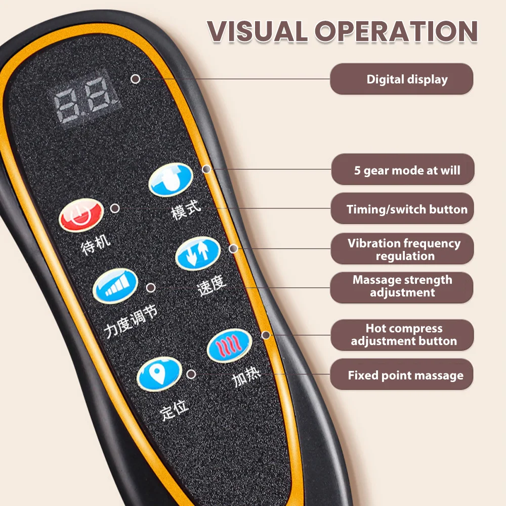 Multifunktionale Lenden Traktion Massage Matratze Kissen Ganzkörper Elektrische Schulter Hals Taille Zurück Vibrationen Massage Kissen – Detail 10