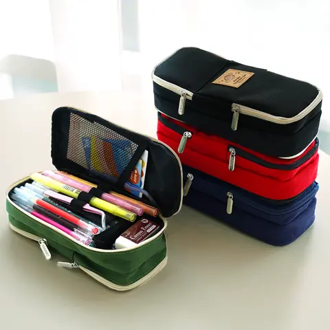 포포팬시 스페이스 필통 패브릭 3단 대용량 펜파우치 초등학생 중학생 필통