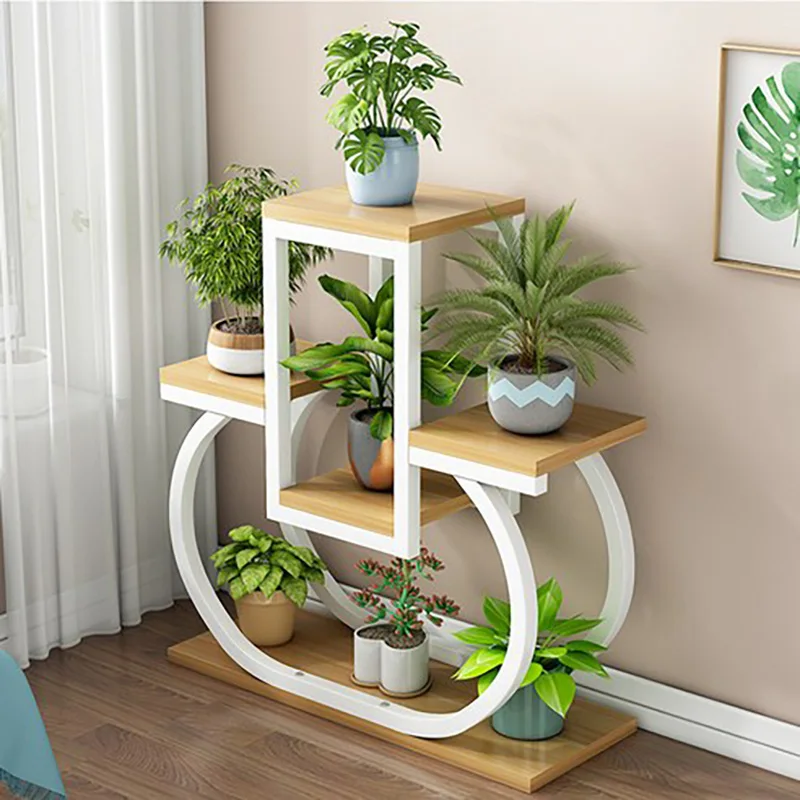 Iron-Yed Planer shelf Balcony interior living room idea floor space saving multi-layered Planer shelf